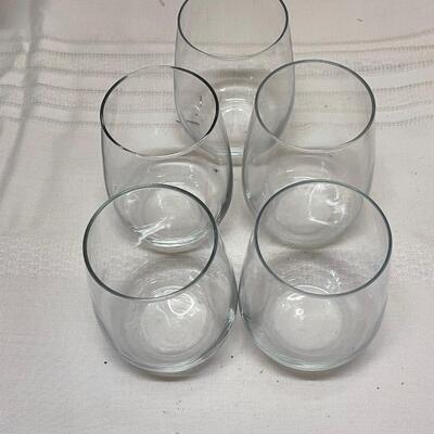 Set of 5 Stemless Wine Glasses