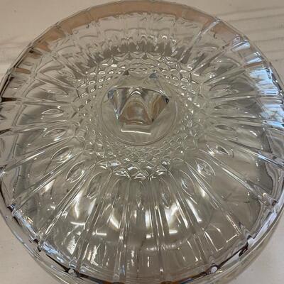 Vintage Godinger Crystal Pie Plate with Matching Cover