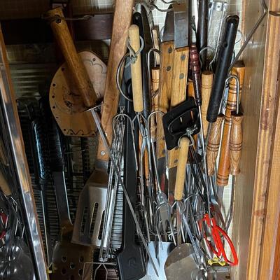 Large Misc. Lot of BBQ Utensils