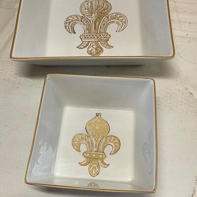 Two Fleur de Lis Dishes by 222 Fifth