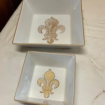 Two Fleur de Lis Dishes by 222 Fifth