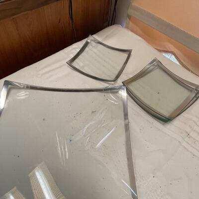 Three Bent Serving Platters