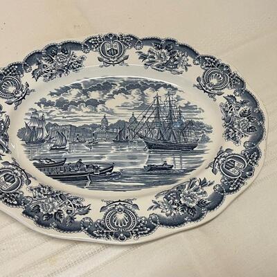 Historical Ports of England Scalloped Edge Serving Dish