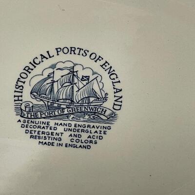 Historical Ports of England Scalloped Edge Serving Dish