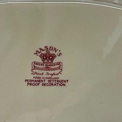 Masons Pink Trefoil Serving Plate