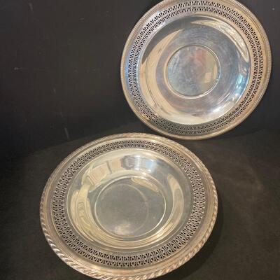 Lot 64 Silver-plate Bowl & Plate