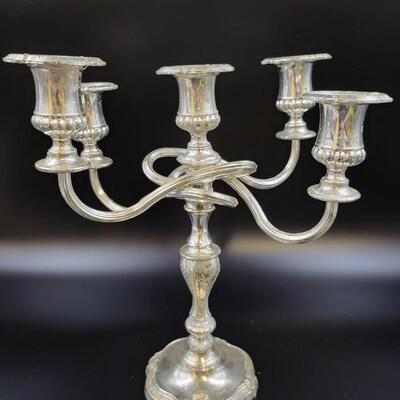 UNIQUE VINTAGE SILVERPLATED CANDELABRA- MADE IN ENGLAND