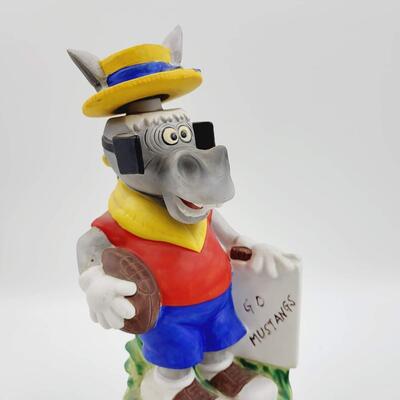 1972 MCCORMICK SMU MUSTANGS FOOTBALL MASCOT DECANTER