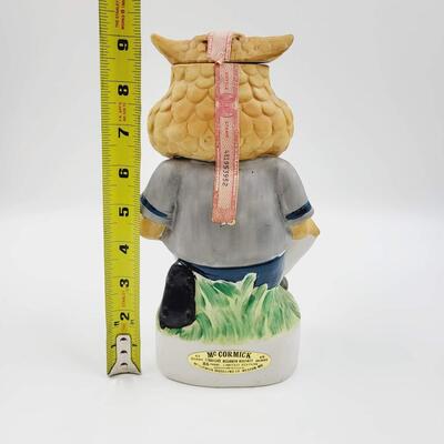 1972 MCCORMICK RICE OWLS FOOTBALL MASCOT DECANTER