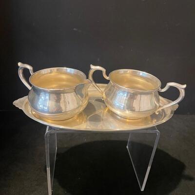 Lot 67 Sterling Silver Cream and Sugar Set