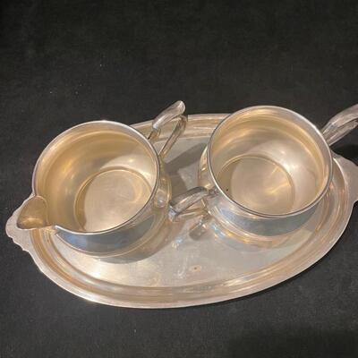 Lot 67 Sterling Silver Cream and Sugar Set