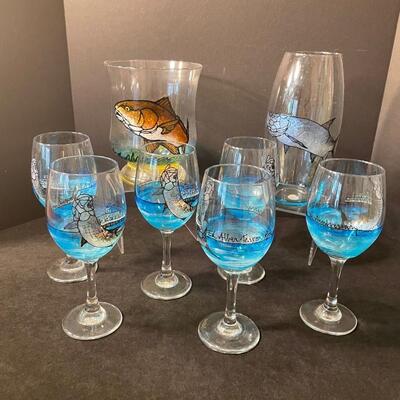 Lot 71 Tarpon Rodeo 10th Anniversary Glass Set
