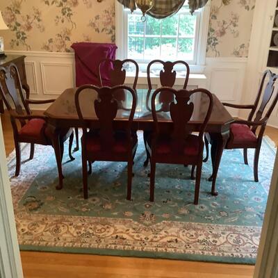 D1000 Pennsylvania House Cherry Dining Room Table and 6 Chairs