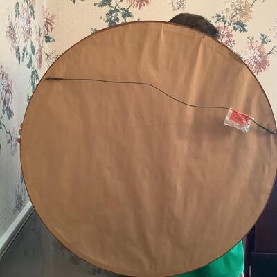 D1002 Rope Edge Gold Tone Composite Round Wall MIrror