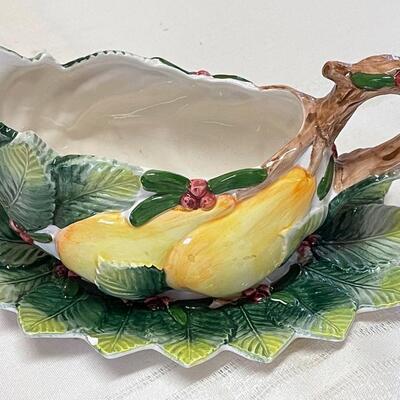Vintage Fitz and Floyd Gravy Boat with Tray
