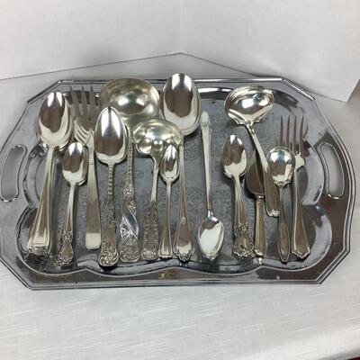 D1013 Large Silver plate Flatware Lot