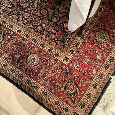 Oriental Rug with blue and red tones