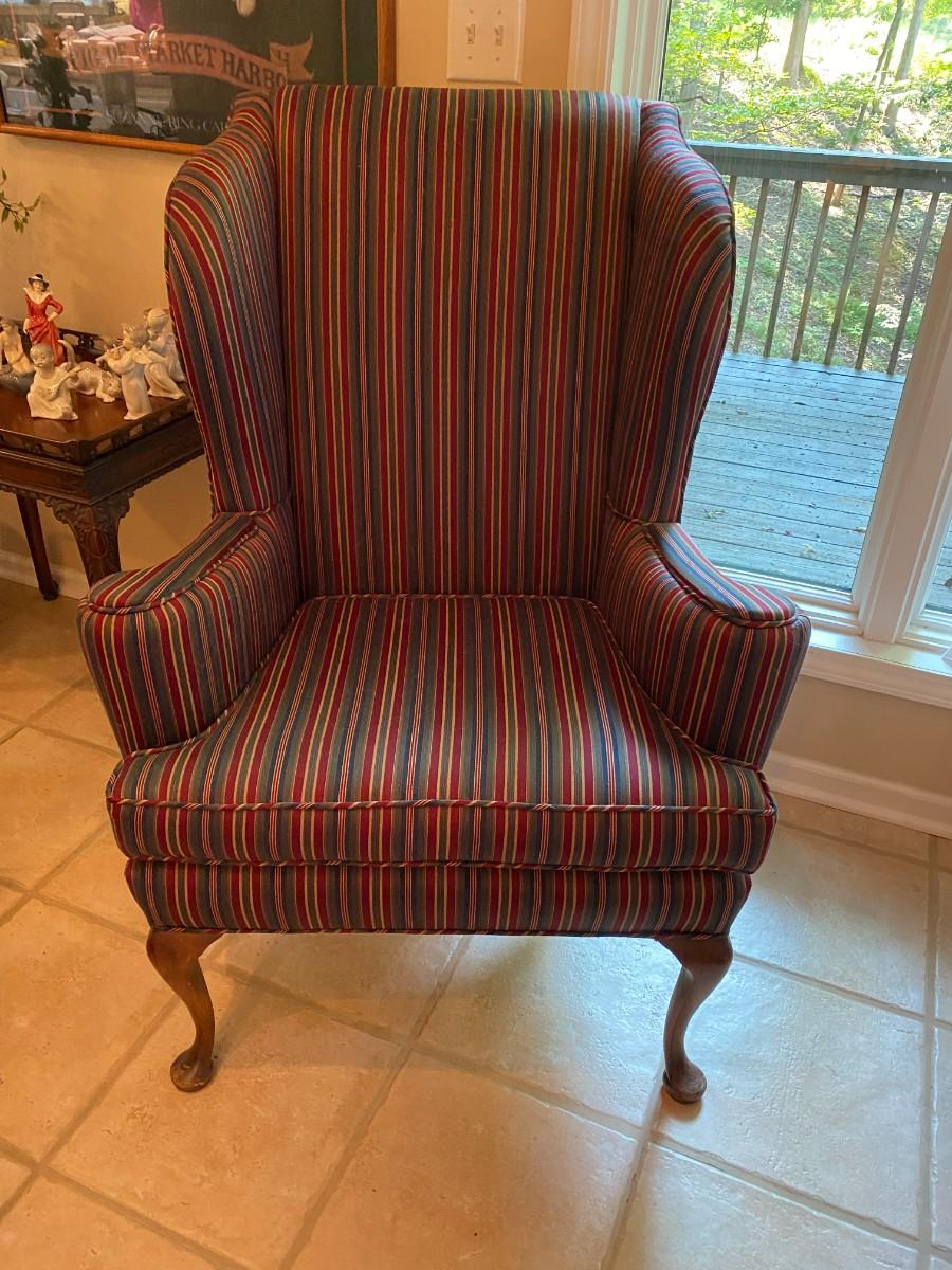 Pair of wing back chairs