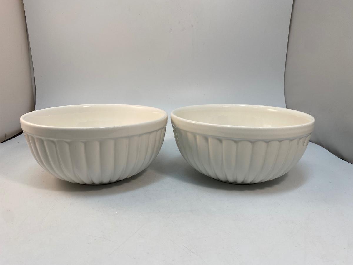 Pair of Retro Ceramic Cookware Bakeware Bowls