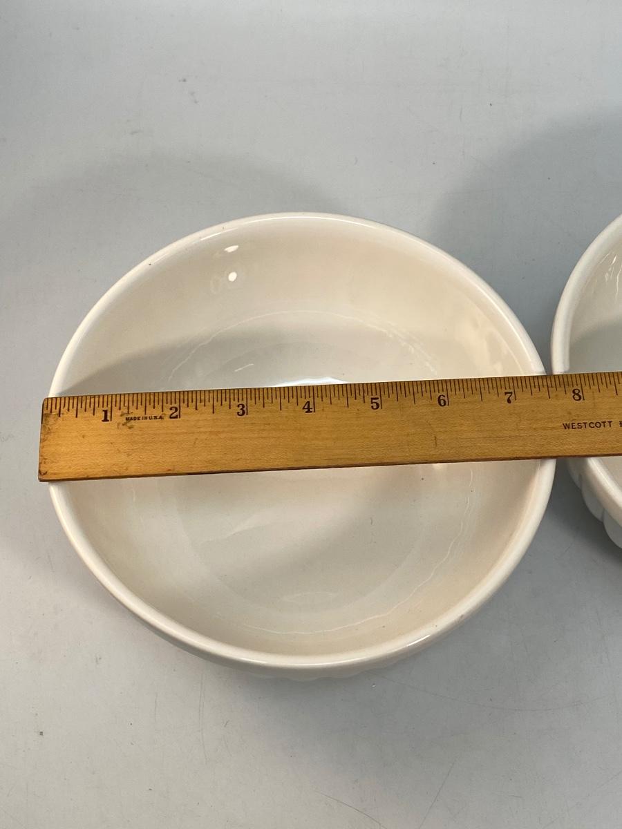 Pair of Retro Ceramic Cookware Bakeware Bowls