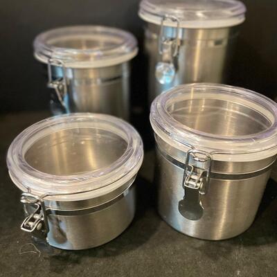 Lot 84 Stainless Steel Canisters
