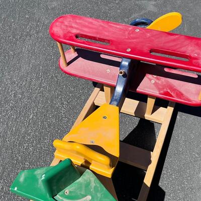 Wooden childâ€™s airplane rocker