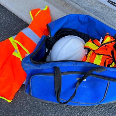 Bag hard hats and safety vests