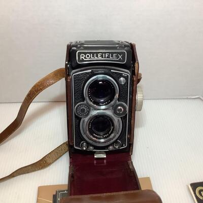 Lot. E - 1063 Vintage Rolleiflex Camera, Rollie Flash,  Level and More