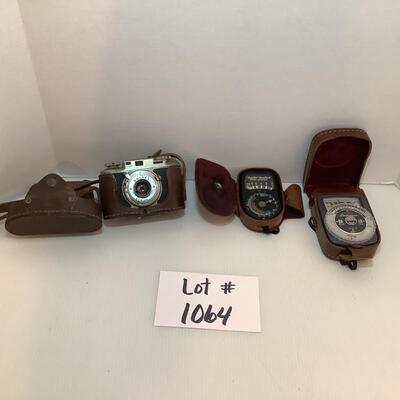 Lot. E -  1064. Vintage Bolsey, Wollensak Anastigmat Lens Camera & Viontage Weston Master II Exposure Meter & Vintage Gossen...