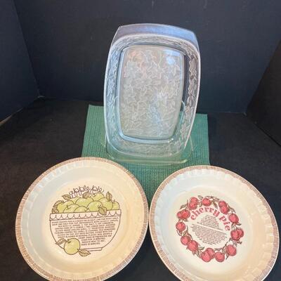 Lot 97 Ceramic Pie Plates & Glass Baking Dish