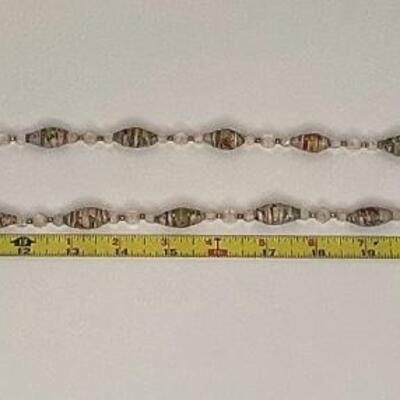 Artisan Nepali Long Beaded necklace made from Paper