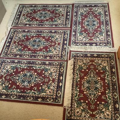 Lot E - 1070. Set of 5 Oriental Style Rugs ( 2â€™ x 3â€™4â€  )
