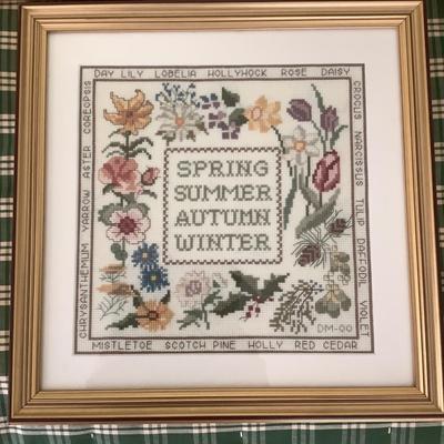 Lot E - 1073 Framed Needle Stitch & Artwork