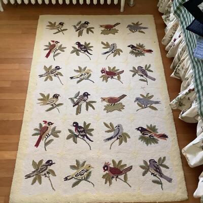 Lot C - 1074. Vintageâ€œ Bird â€œ Hooked Rugs