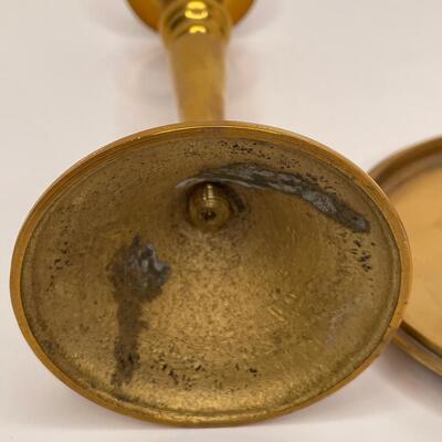 Vintage Brass Candlesticks and CloisonnÃ© Trinket Box