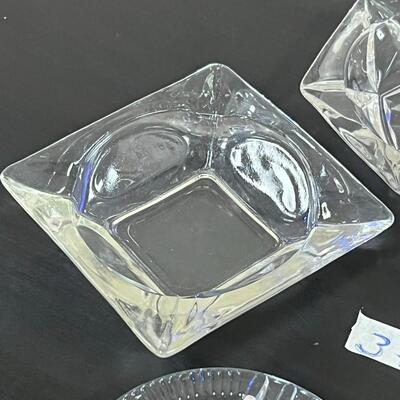Glass Ashtrays Various Shapes