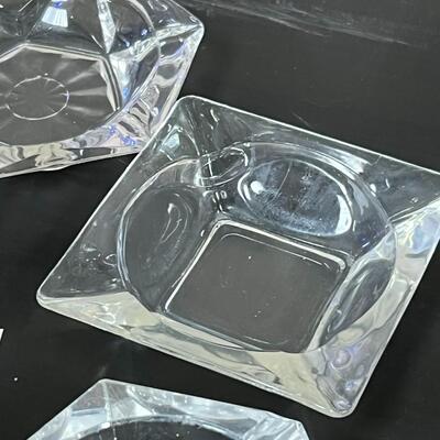 Glass Ashtrays Various Shapes
