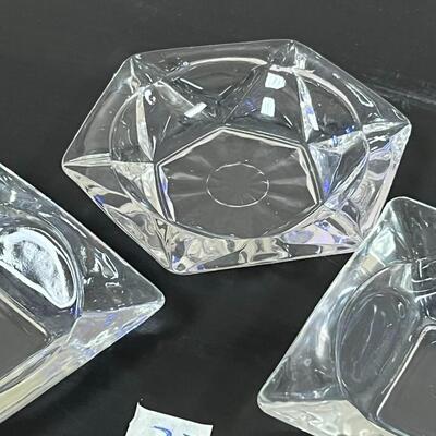 Glass Ashtrays Various Shapes