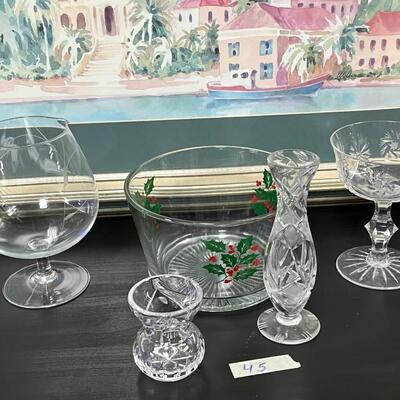 Crystal and Glasses. Vases, Bowls