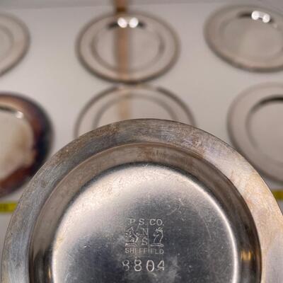 Silver plated trays/saucers and coasters 2 sizes