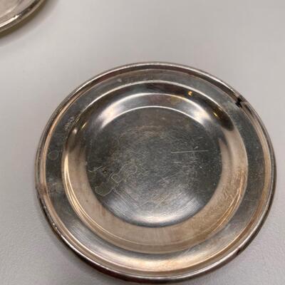 Silver plated trays/saucers and coasters 2 sizes