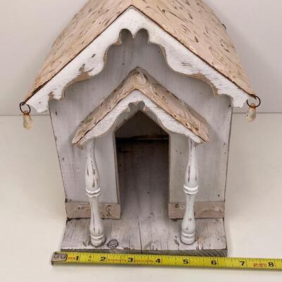 Metal Roof on Wooden Bird House
