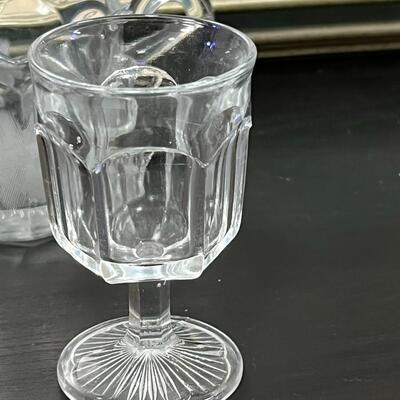 Crystal Creamers and mini glass