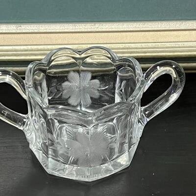 Crystal Creamers and mini glass