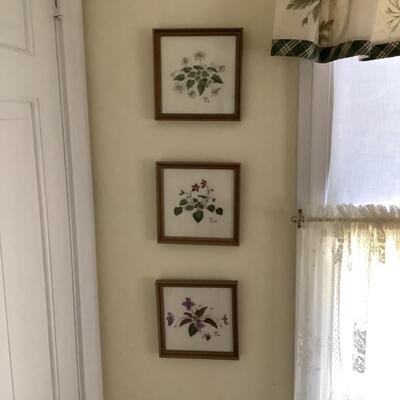 Lot C-  1129. Three Hand Stitched Framed Needlepoint by D.M.