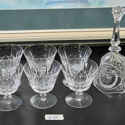 Crystal Dessert Bowl and Crystal Bell