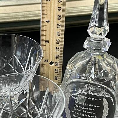 Crystal Dessert Bowl and Crystal Bell