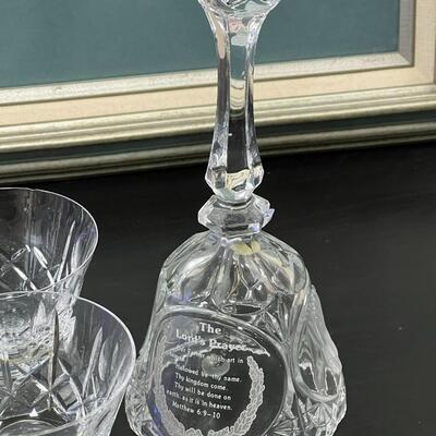 Crystal Dessert Bowl and Crystal Bell