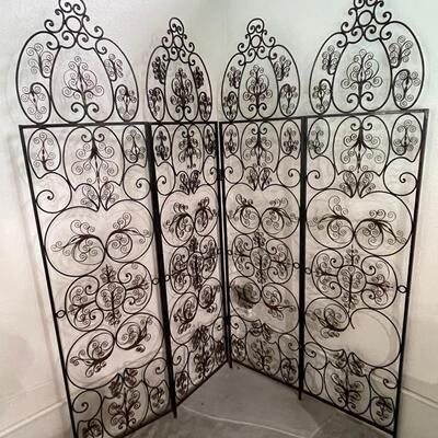 Antique Wrought Iron Screen