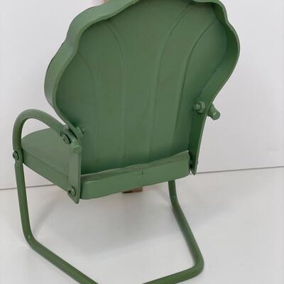 Miniature Green Vintage Outdoor Chair